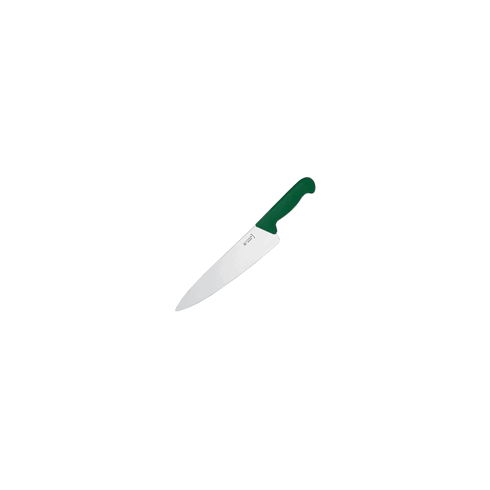 Нож поварской «Шеф»; металл; L=20см; зелен., металлич.
