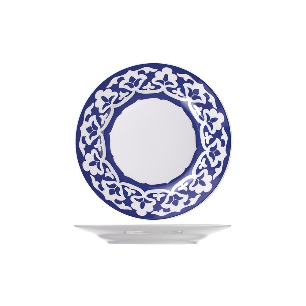 Тарелка мелкая «Восток»; фарфор; D=24, H=3см; белый, синий