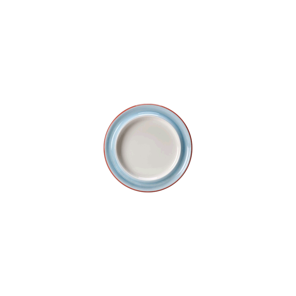 Тарелка мелкая «Фридом Рио Блю»; фарфор; D=21, 6см; белый, синий