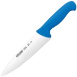 Нож поварской «2900»; сталь нерж., полипроп.; L=333/200, B=50мм; синий, металлич.