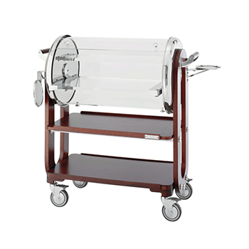 Тележка сервир. 3-х ярусн.с закр.боксом