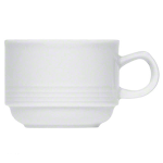 Чашка чайная «Диалог»; фарфор; 220мл; D=78, H=69мм; белый