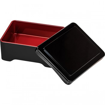 Бокс для унадзю; пластик; 0, 7л; H=70, L=175, B=135мм; черный, красный