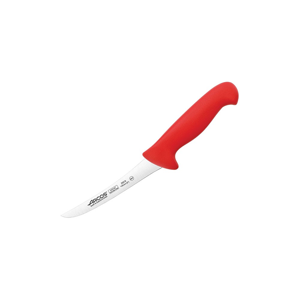 Нож обвалочный «2900»; сталь нерж., полипроп.; L=140/278, B=22мм; красный, металлич.