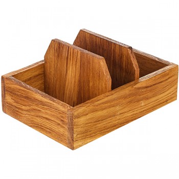 Органайзер 3 секции; дуб; H=6, L=21, B=15см; тем.корич.