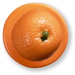 Пукли «Апельсин»[12шт]; пластик; D=15мм; оранжев.
