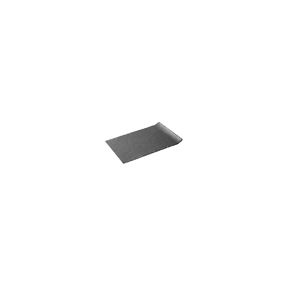 Блюдо прямоугольное «Базальт»; фарфор; H=2, L=332, B=200мм; черный