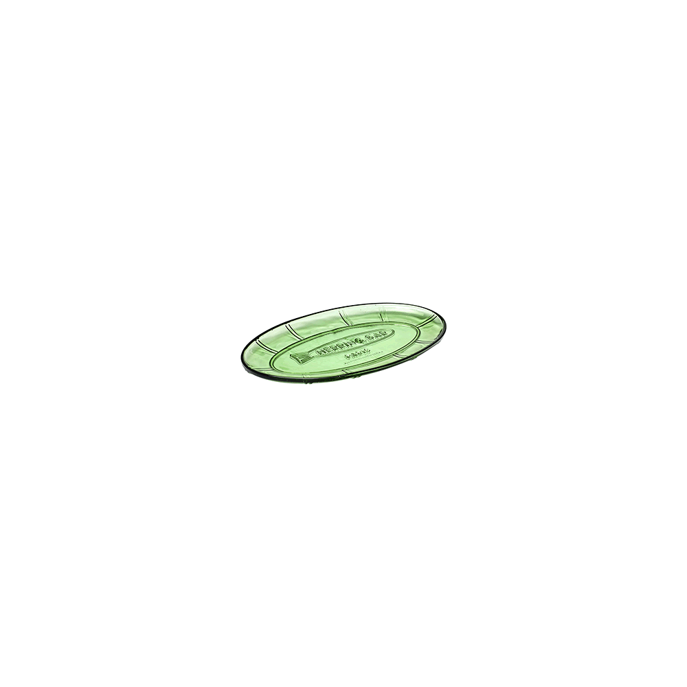 Блюдо сервировочное; стекло; L=31, B=17см; зелен., прозр.