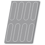 Форма кондитерская «Мини-багет» на листе 60*40см; силикон; H=30, L=259, B=64мм