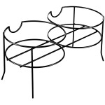Подставка для 2-х емкостей с краном; металл; D=20см