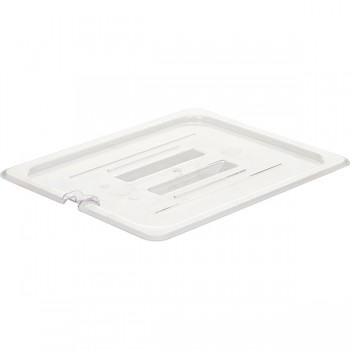 Крышка для гастр-ти 1/2, вырез для ложки; поликарбонат; L=32, 5, B=26, 5см; прозр.