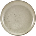 Тарелка мелкая «Терра Грей»; фарфор; D=24см; серый