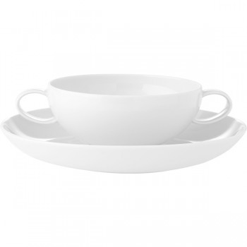 Чашка бульонная; фарфор; 400мл; белый