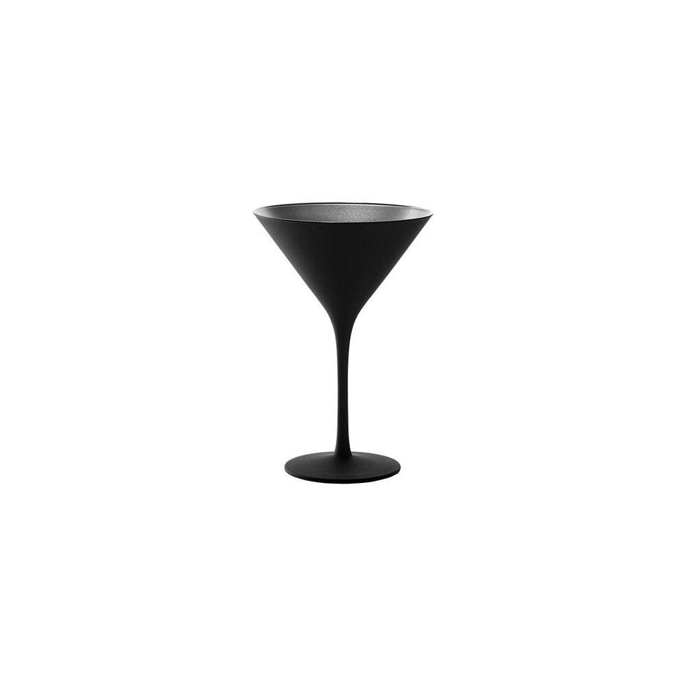 Коктейльная рюмка «Олимпик»; хр.стекло; 240мл; D=11, 6, H=17, 2см; черный, серебрян.
