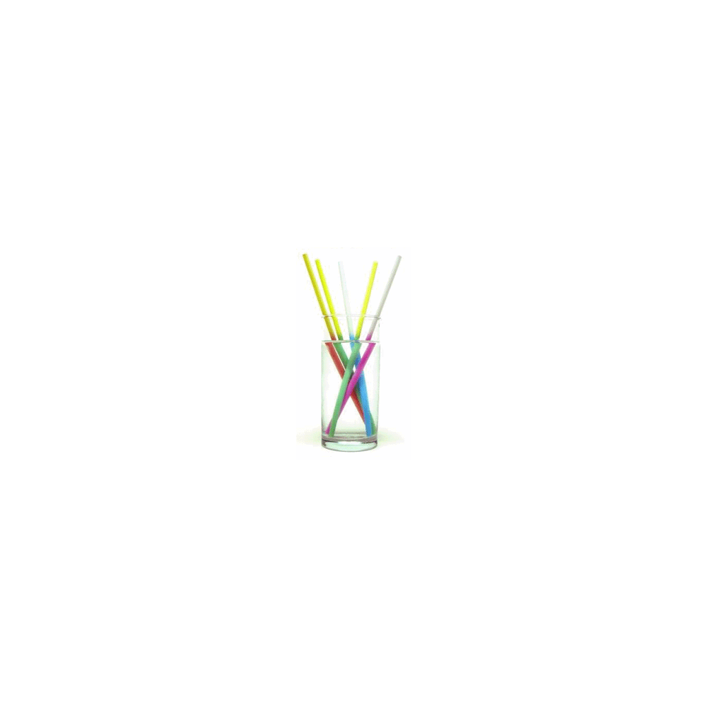 Трубочки без изгиба L=25, 5см[100шт]; пластик; D=7, H=320, L=255, B=40мм; разноцветн.