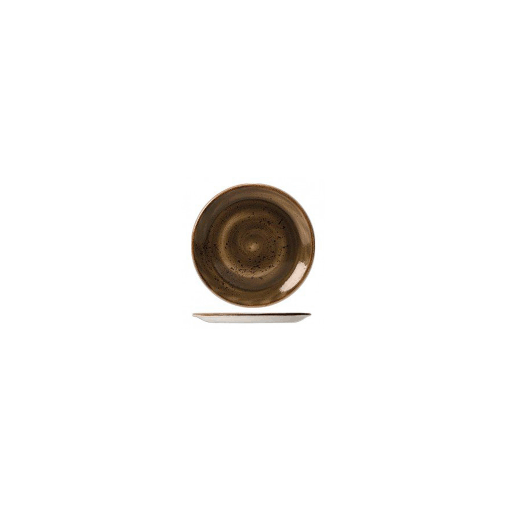 Тарелка мелкая «Крафт Браун»; фарфор; D=28, H=2см; коричнев.
