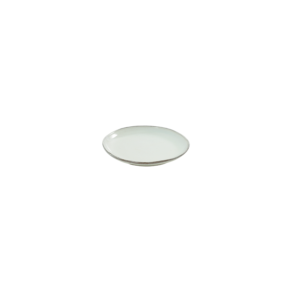 Тарелка «Аква»; керамика; D=22, H=3см; св.зелен.