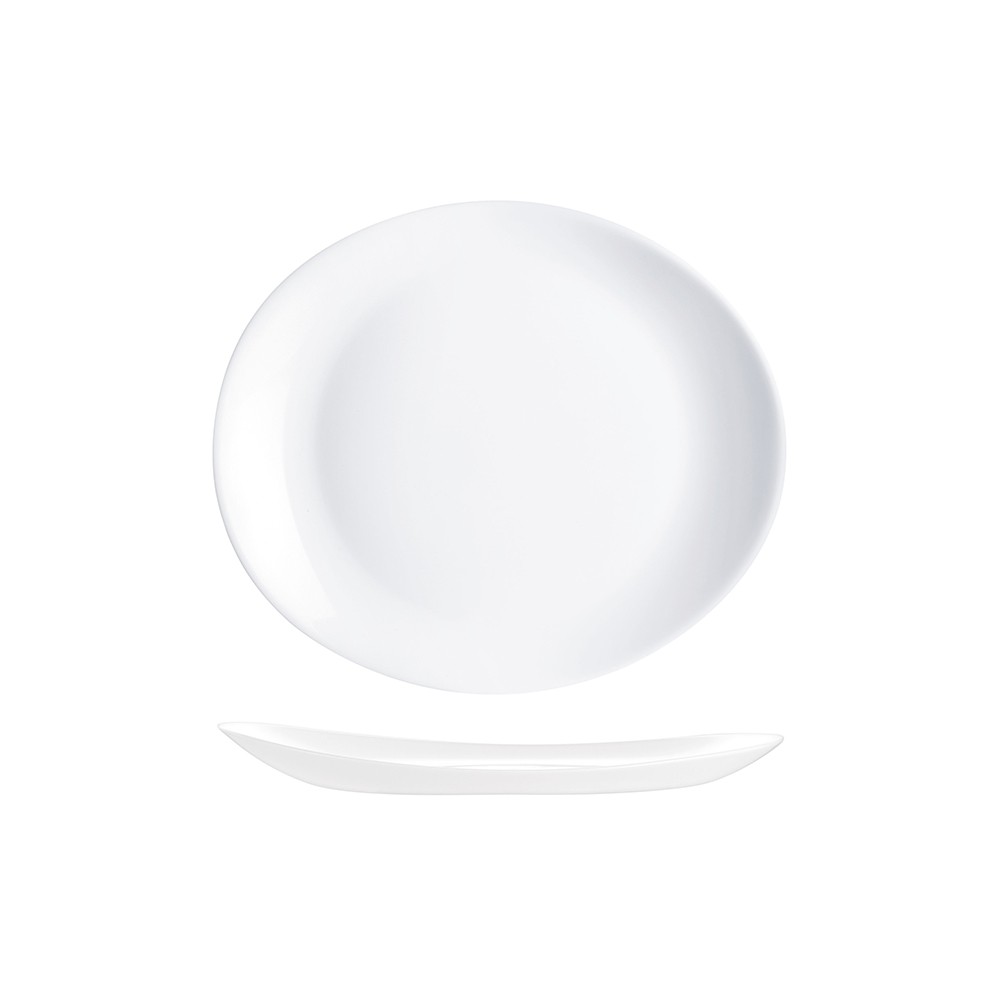 Блюдо овальное «Эволюшнс Уайт»; стекло; L=30, B=26см; белый