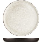 Тарелка с бортом «День и ночь»; керамика; D=245, H=30мм; белый, черный