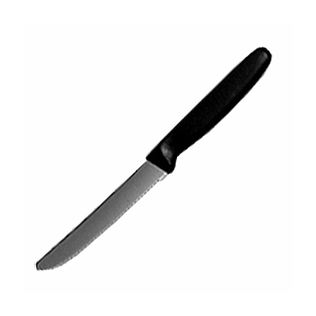 Нож кухонный; сталь, пластик; L=110, B=45мм; металлич., черный