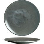 Тарелка мелкая; фарфор; D=28, 5см; серый