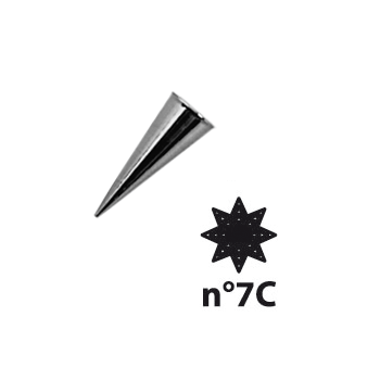 Насадка кондитерская «8-конечная звезда»; сталь нерж.