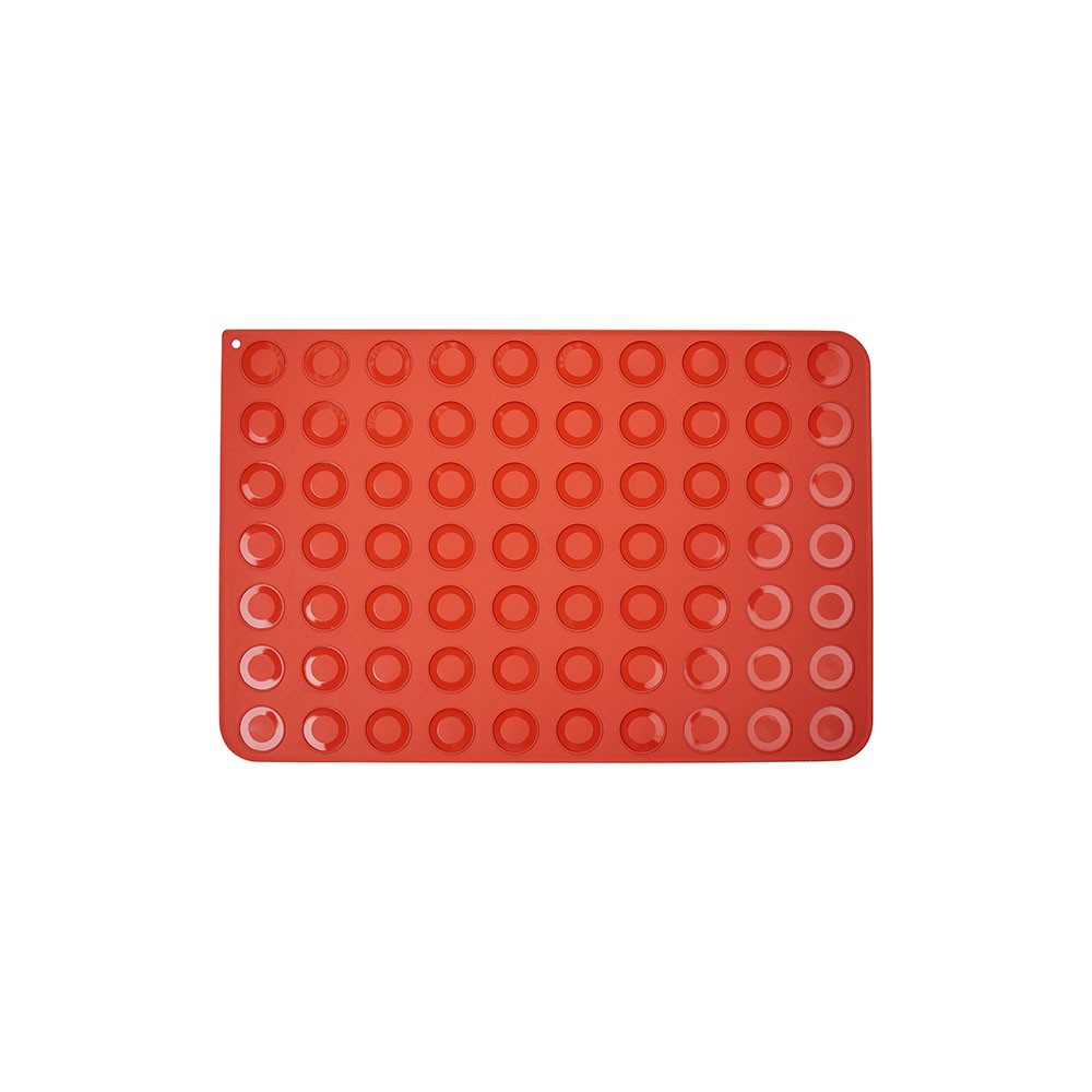 Лист конд. для 70 пирожных макарон; силикон; L=58, 5, B=38, 6см; красный