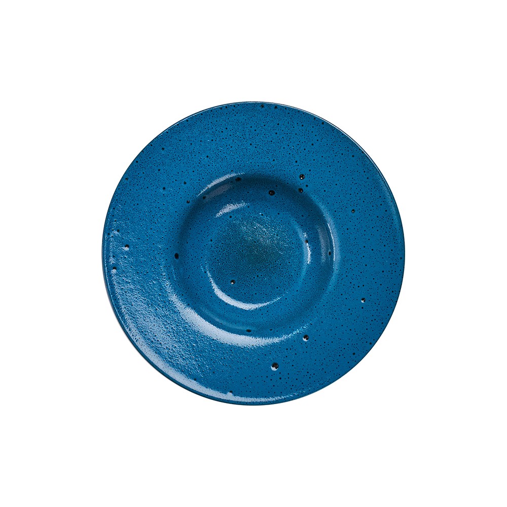 Тарелка для пасты «Млечный путь голубой»; фарфор; 0, 5л; D=310, H=55мм; голуб., черный