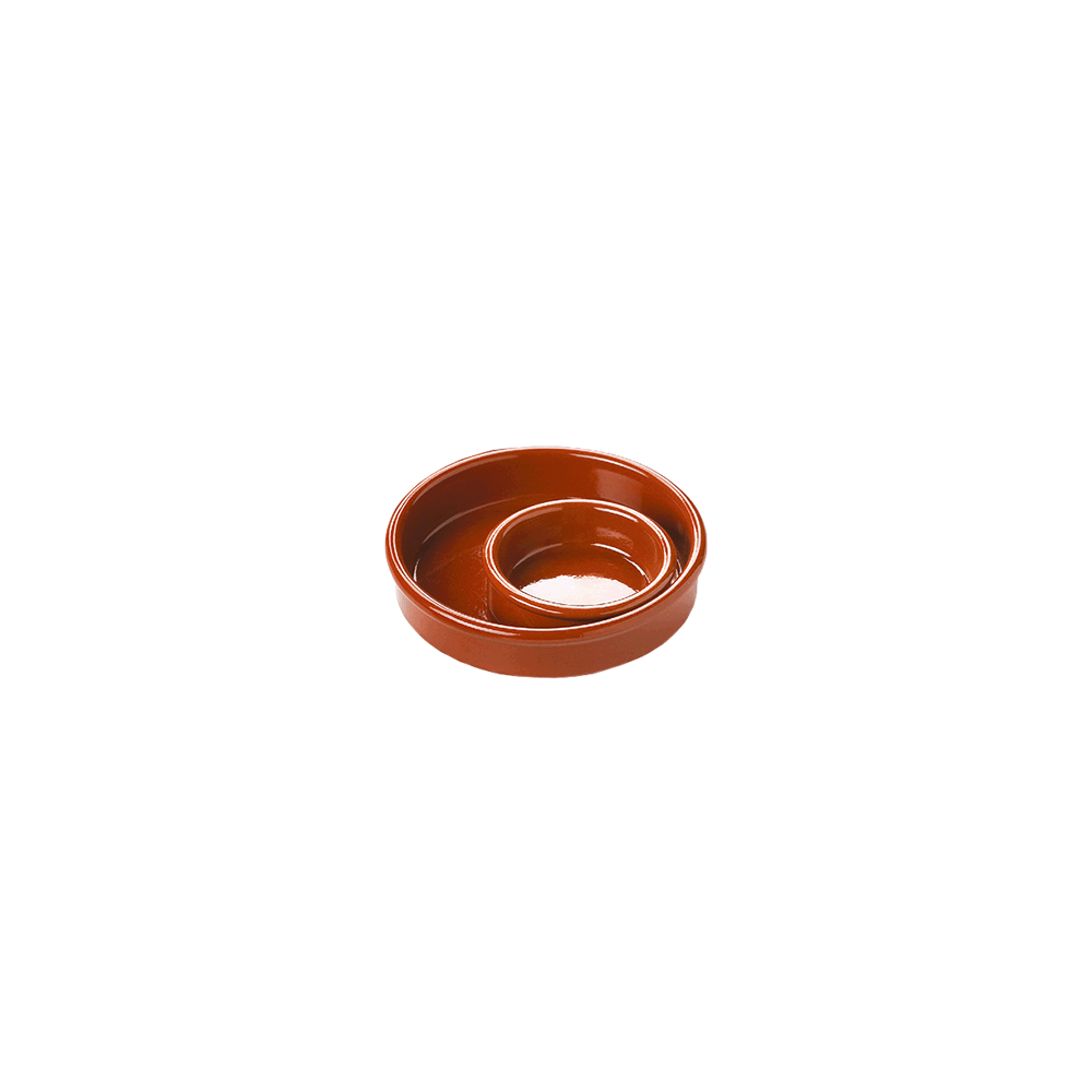 Форма для запекания; керамика; 70мл; D=84, H=30мм; коричнев.