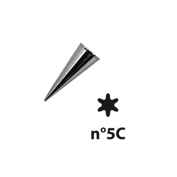 Насадка кондитерская «6-конечная звезда»; сталь нерж.