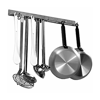 Держатель кухонного инв-ря 5крючков; сталь нерж.; L=50, B=4см; металлич.