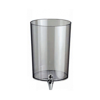 Колба с краном для диспенсера арт. 10720; пластик, сталь нерж.; 6л; H=29, L=28, 5, B=20см