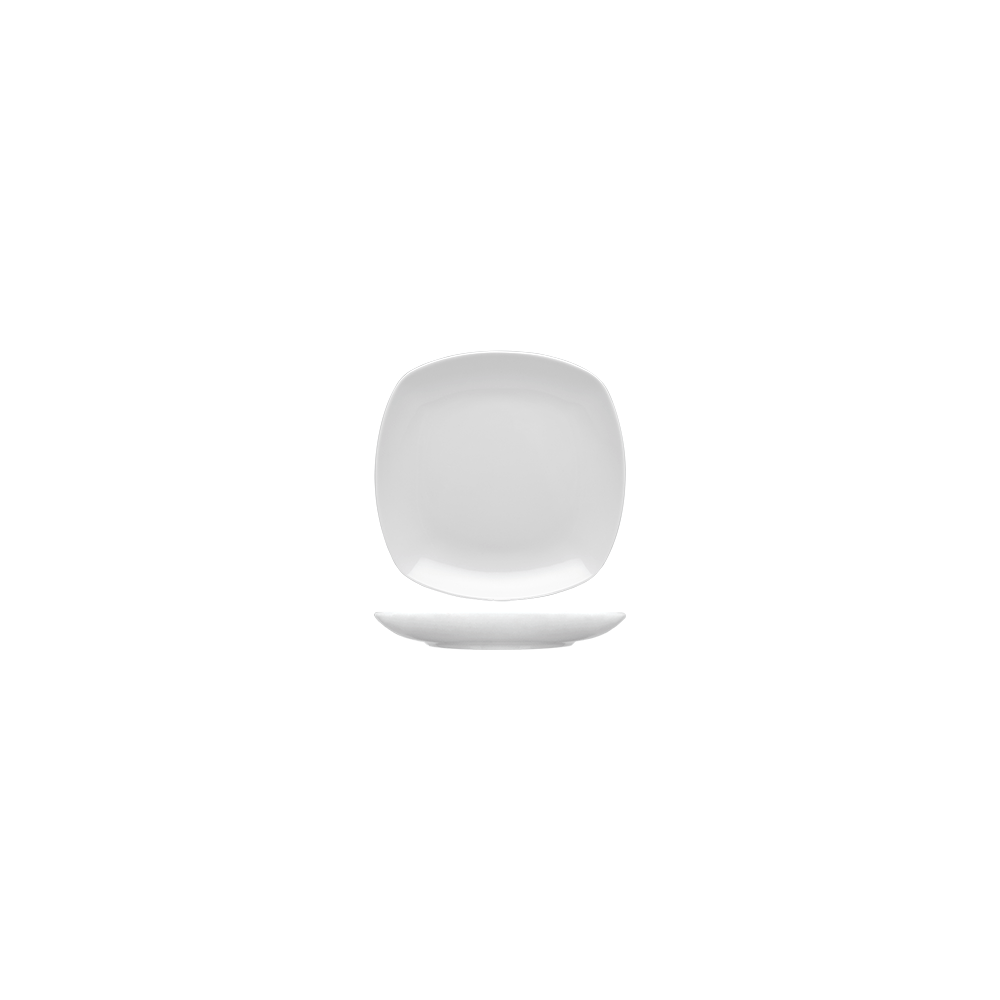 Тарелка квадратная «Санрайз»; фарфор; L=20, 5, B=20, 5см; белый