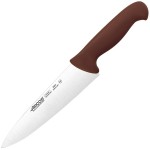 Нож поварской «2900»; сталь нерж., полипроп.; L=333/200, B=50мм; коричнев., металлич.
