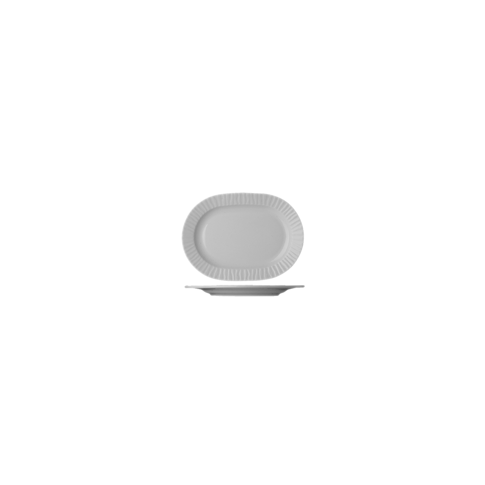 Блюдо овальное «Нестор»; фарфор; H=2, L=28, B=20см; белый