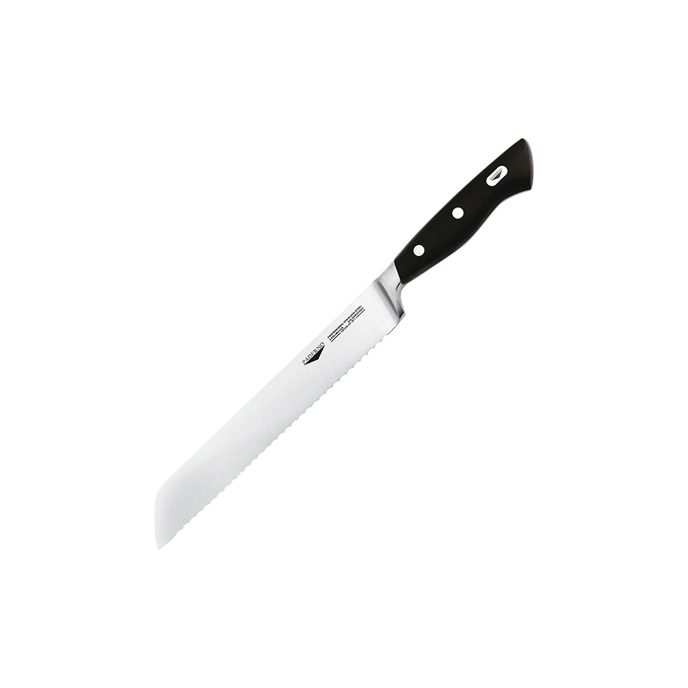 Нож для хлеба; L=20см; черный, металлич.