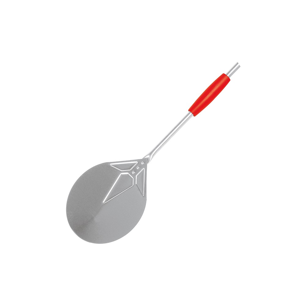 Лопата для пиццы; D=20, L=150см; металлич., красный
