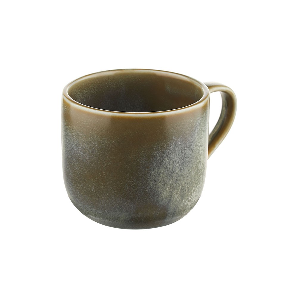 Чашка чайная «Агава»; фарфор; 350мл; D=9, H=8см; серый, зелен.