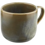 Чашка чайная «Агава»; фарфор; 350мл; D=9, H=8см; серый, зелен.