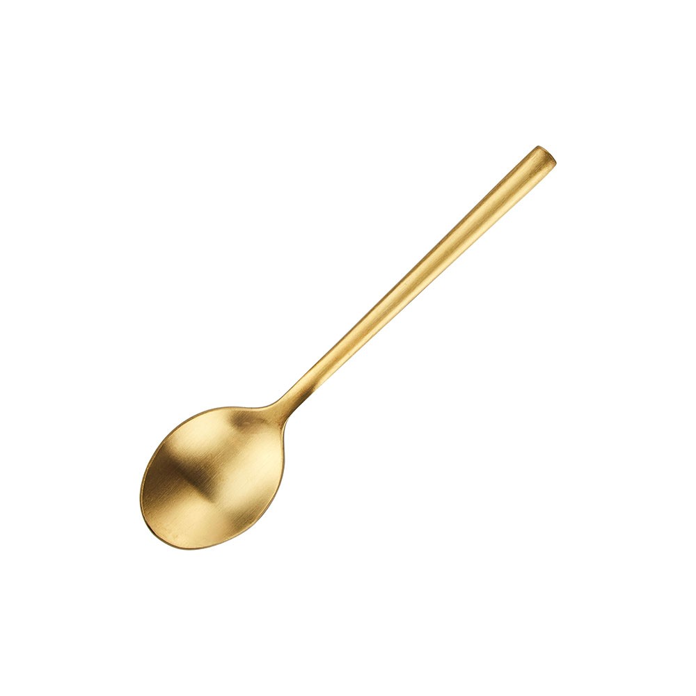 Ложка чайная «Саппоро бэйсик»; сталь нерж.; L=13, 9см; золотой, матовый