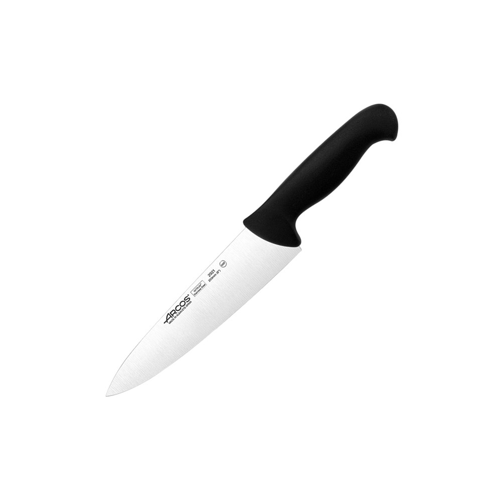 Нож поварской «2900»; сталь нерж., полипроп.; L=333/200, B=50мм; черный, металлич.