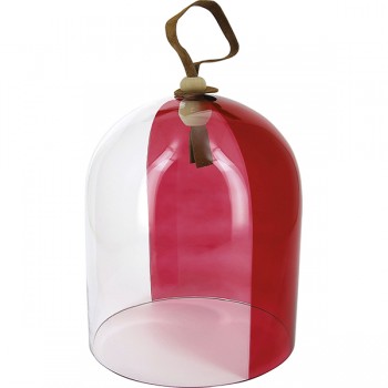 Баранчик «Револ Тач»; стекло; D=18, H=21см; прозр., красный