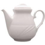Кофейник с крышкой «Аркадия»; фарфор; 1л; D=90, H=170, L=195, B=135мм; белый