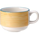 Чашка чайная «Рио Йеллоу»; фарфор; 200мл; D=8, H=6см; белый, желт.