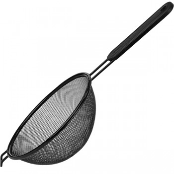 Сито с пласт. ручкой; антиприг.покр.; D=180, H=65, L=380мм; черный