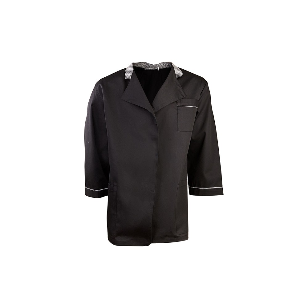 Куртка двубортная 50-52размер; твил; черный