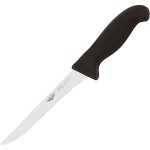 Нож для обвалки мяса; сталь нерж.; L=16см; черный, металлич.