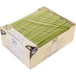 Свечи[50шт]; параф.со стеар.; D=22, L=250мм; олив.