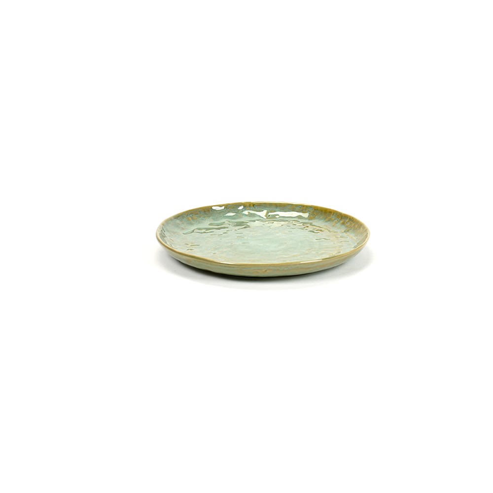 Тарелка «Пьюр»; керамика; D=205, H=19мм; зелен.