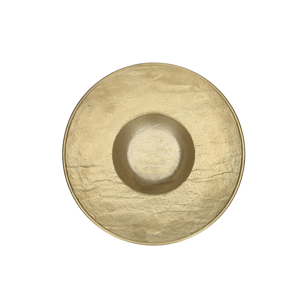 Тарелка для пасты «Вулкания голд»; фарфор; D=27см; золотой
